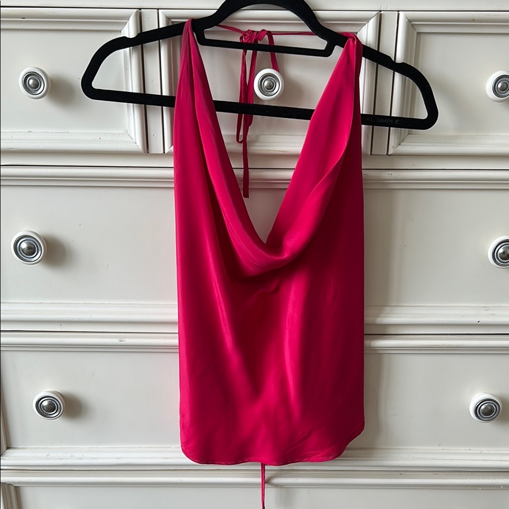 Vibrant Pink Emerson Thorpe Halter Top